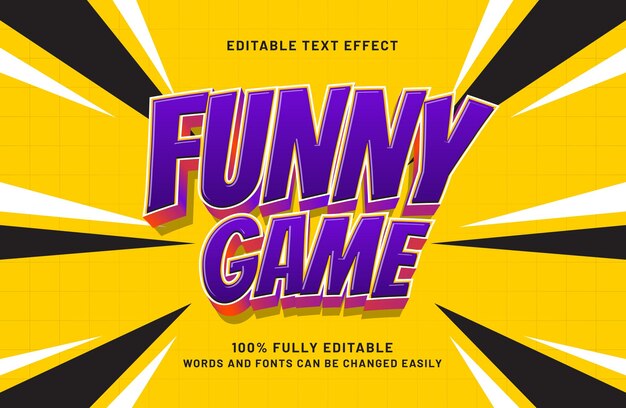 funny game editable text effect in games style