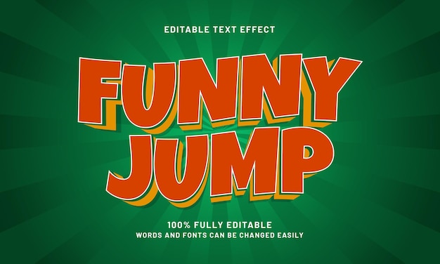 funny jump editable text effect with a kids and play text style