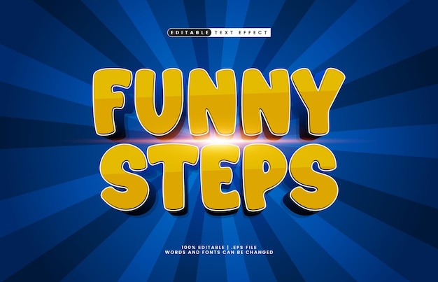 funny steps editable text effect with a game and play text effect