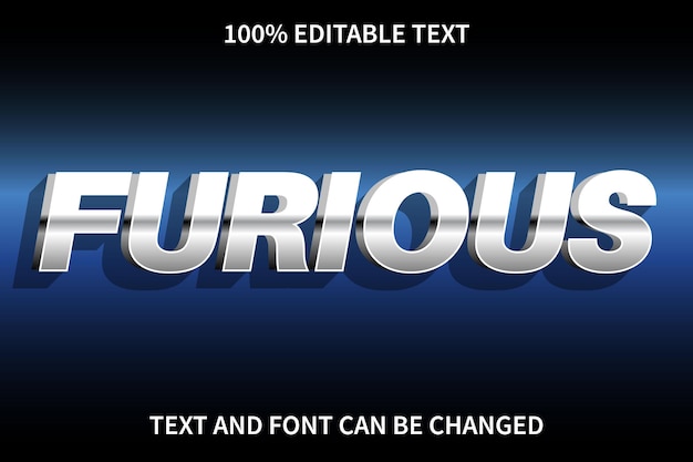 Furious Editable Text Effect Modern Style