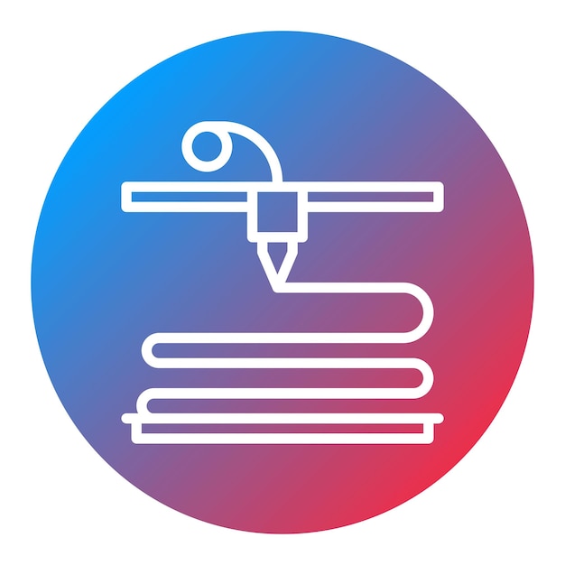 Fused Filament Fabrication icon vector image Can be used for Additive Maufacturing