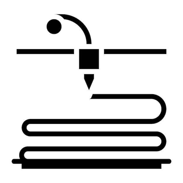 Fused Filament Fabrication icon vector image Can be used for Additive Maufacturing