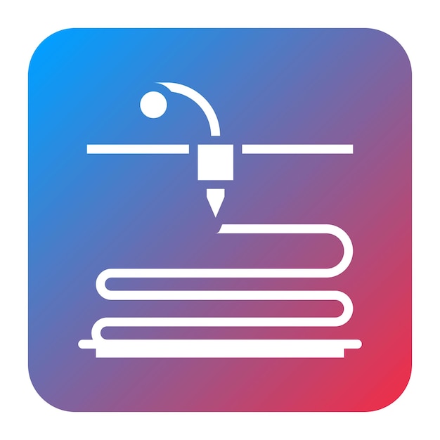 Fused Filament Fabrication icon vector image Can be used for Additive Maufacturing