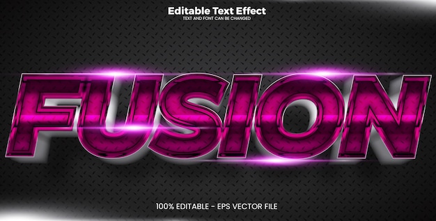 fusion editable text effect in modern trend style