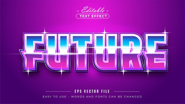 Future 3d editable text effect style