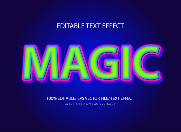 Future 3d editable text effect template