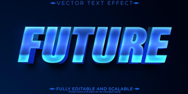 future editable text effect editable tech and ai text style