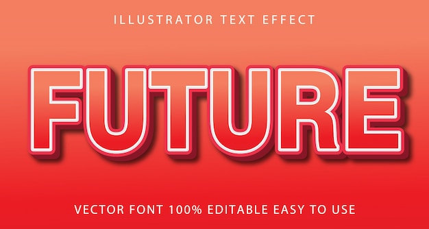future   editable text effect