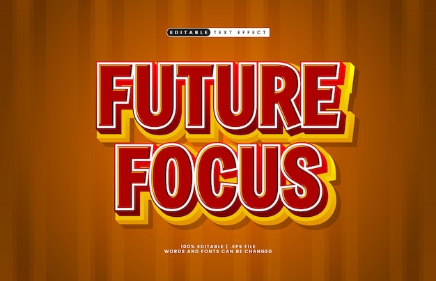 future focus editable text effect with a time and business text style