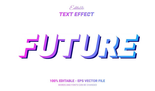 future text effect neon style. editable text effect