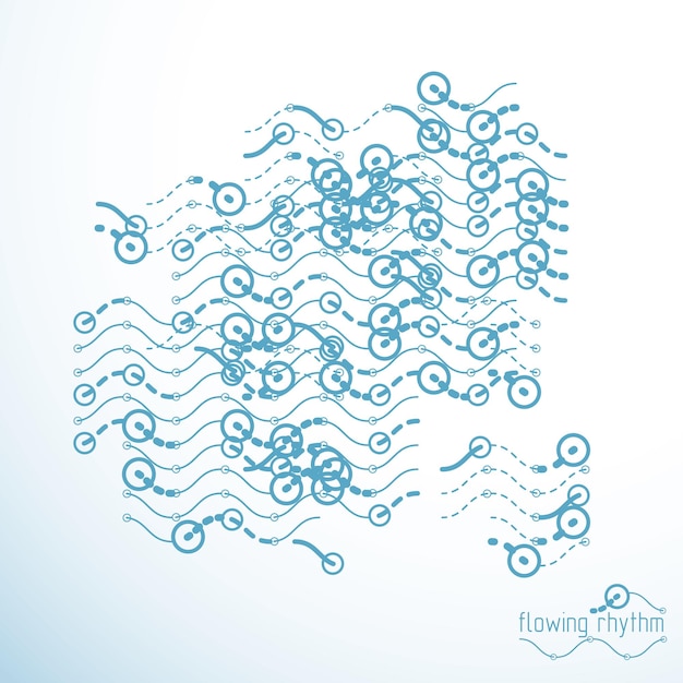 futuristic abstract vector technology background. abstract wavy lines pattern, art graphic illustration.
