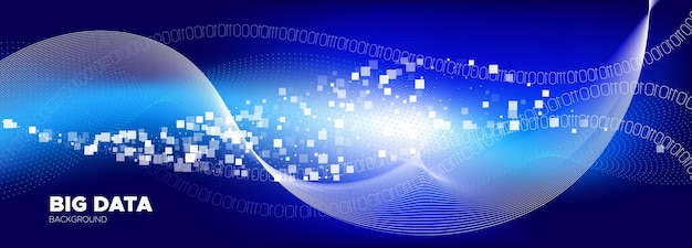 Futuristic background with big data network illustration