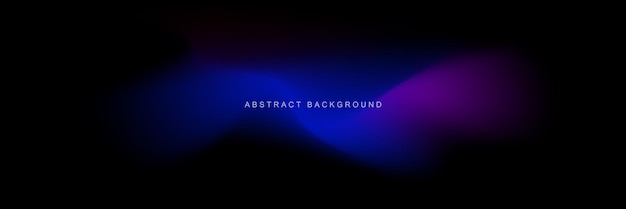 Futuristic black abstract background with blue and purple gradient modern liquid wave banner design