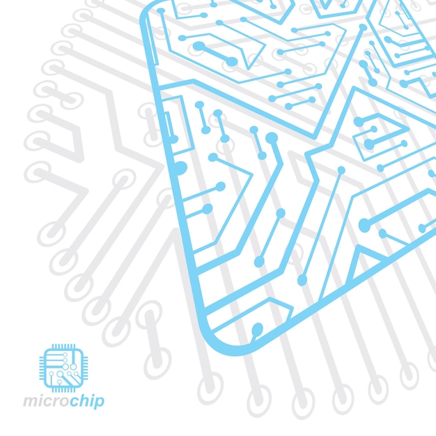 Futuristic cybernetic scheme, vector motherboard illustration. Digital element, circuit board. Technology innovation abstract background