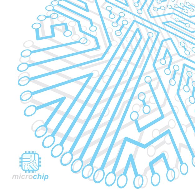 Futuristic cybernetic scheme, vector motherboard illustration. Digital element, circuit board. Technology innovation abstract background