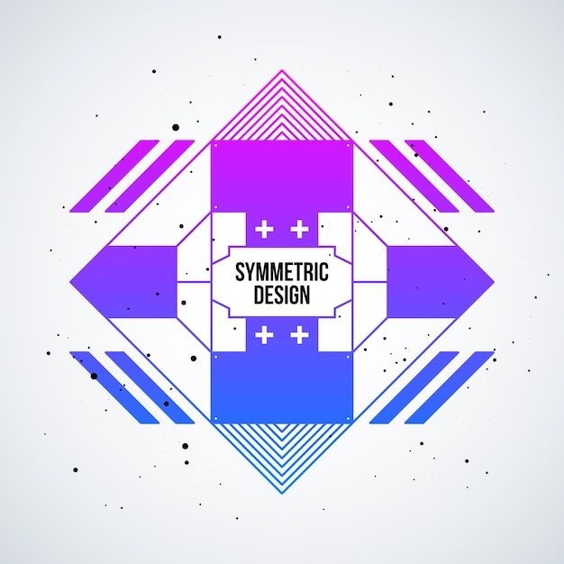 futuristic design element with colorful gradient on white background. useful as poster or print.