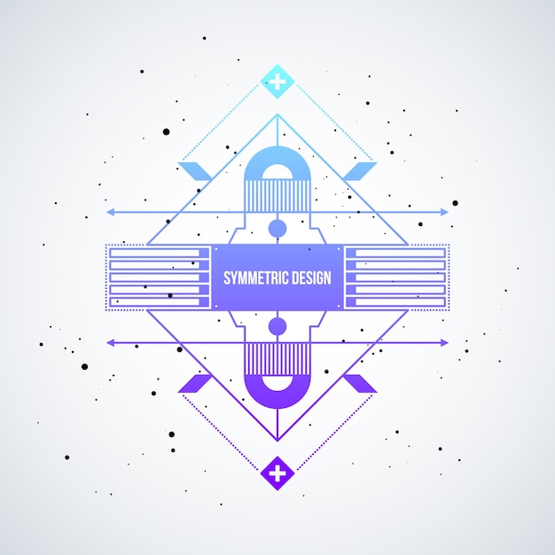 futuristic design element with colorful gradient on white background. useful as poster or print.