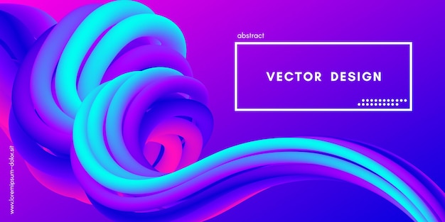 Futuristic liquid shape abstract fluid curved background