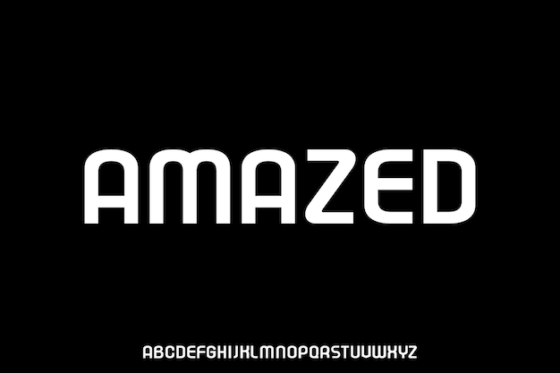 futuristic rounded sans serif display font vector