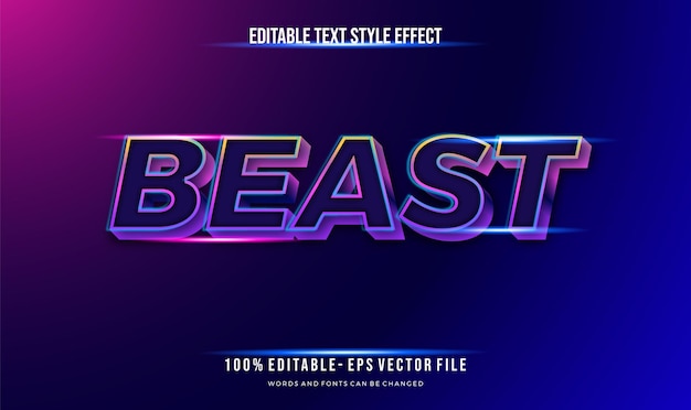 futuristic style and shiny blue effect editable text style