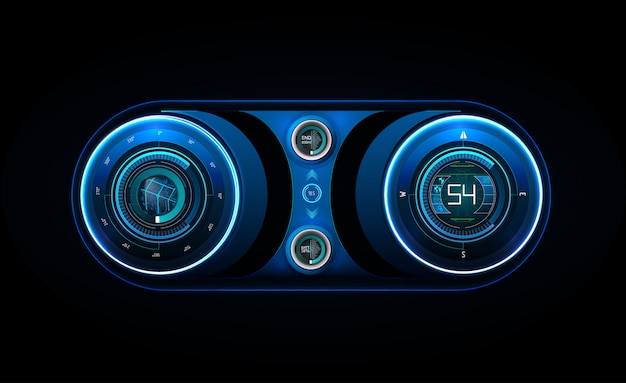 Futuristic user interface. HUD UI. 
