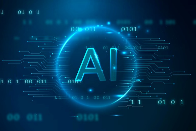 Futuristinen tekoäly globaali teknologia vektori