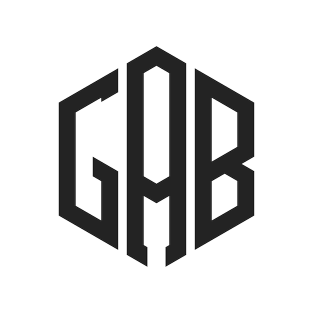 GAB Logo Design Initial Letter GAB Monogram Logo using Hexagon shape