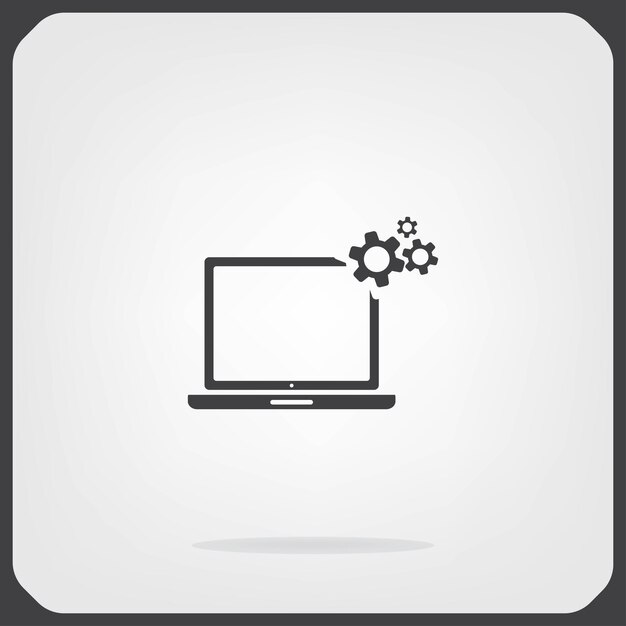 Gadgets settings symbol Vector illustration on gray background Eps 10