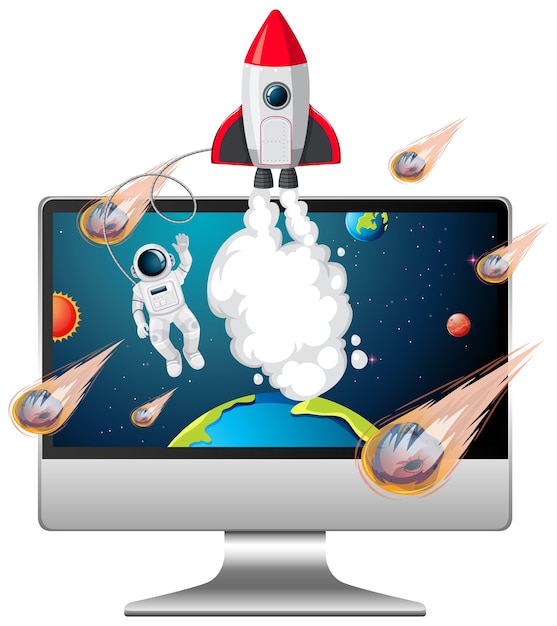 galaxy background on computer screen