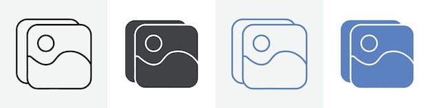 gallery icon vector set use for web