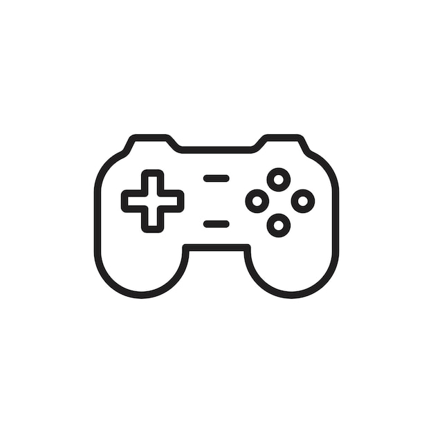 Game controller icon Flat art in black and white isolated