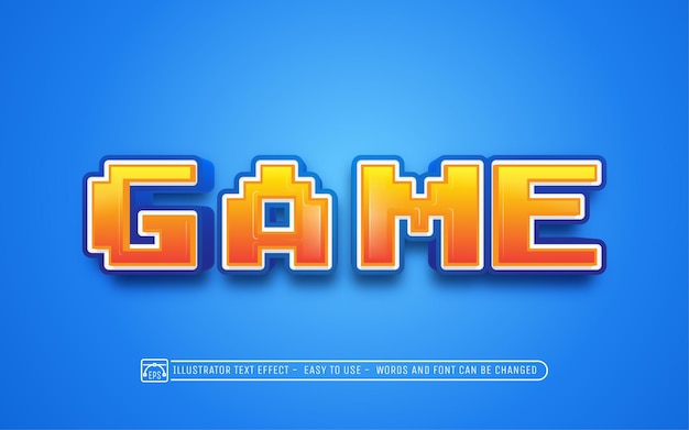 Game Editable Text Effect Font Style