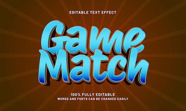 game match editable text effects with a game and play theme