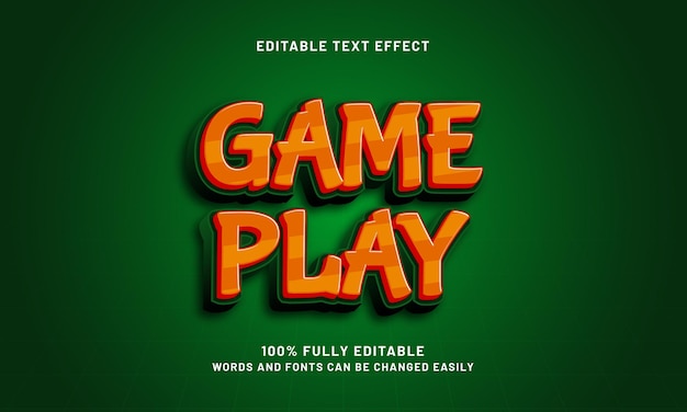 game play editable text effect with a toys shot and game theme