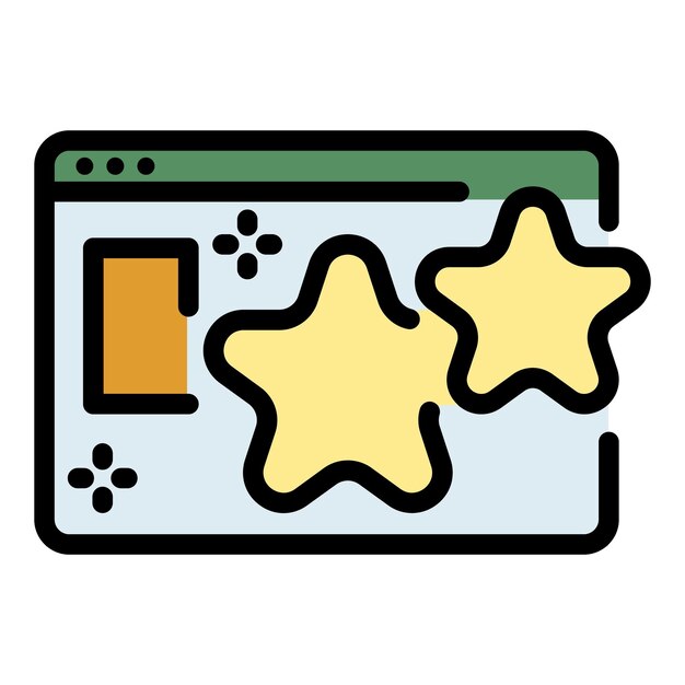 game web page icon outline game web page vector icon color flat isolated