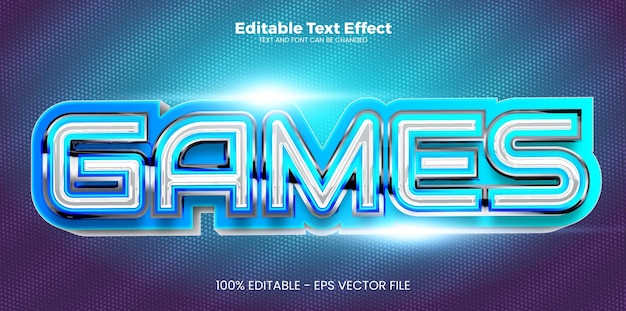 games editable text effect in modern trend style