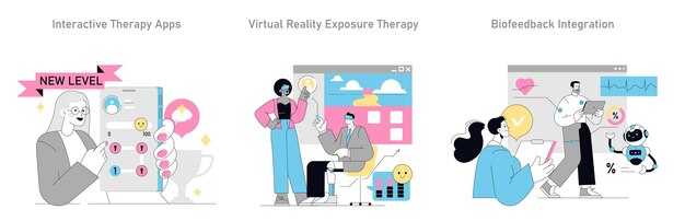 Gamification in psychotherapy set harnessing technology to advance treatment interactive apps vr