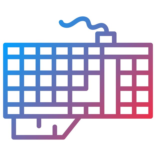 gaming keyboard icon vector image can be used for gaming ecommerce