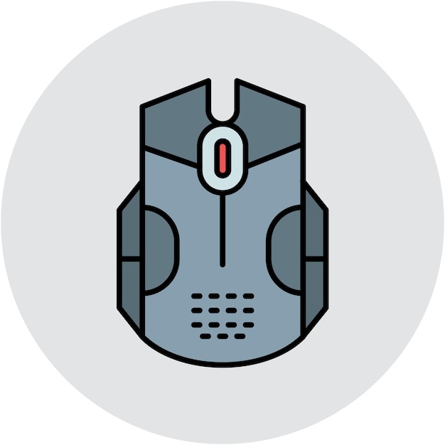 Gaming Mouse Vector Illustration Style