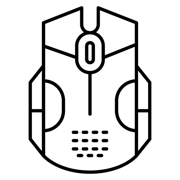 Gaming Mouse Vector Illustration Style