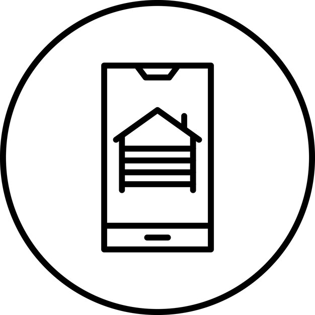 Garage Opener App icon vector image Can be used for Cyberpunk