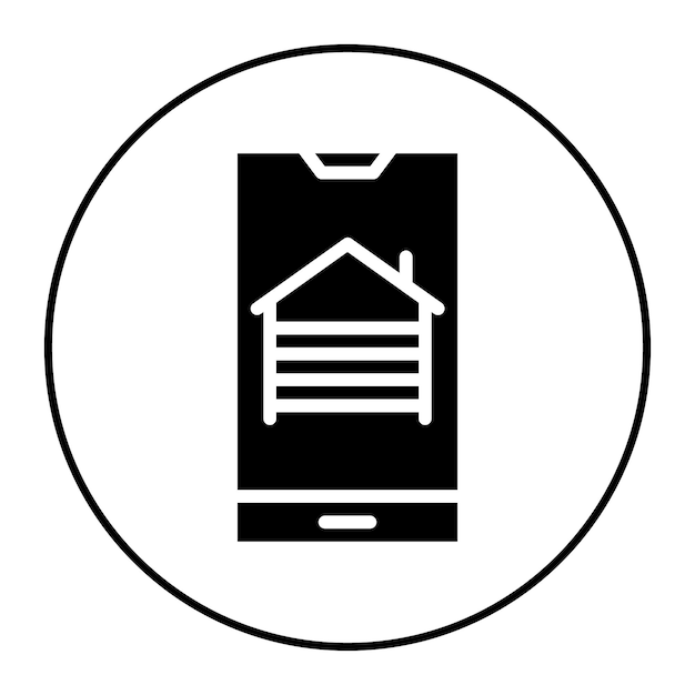 Garage Opener App icon vector image Can be used for Cyberpunk