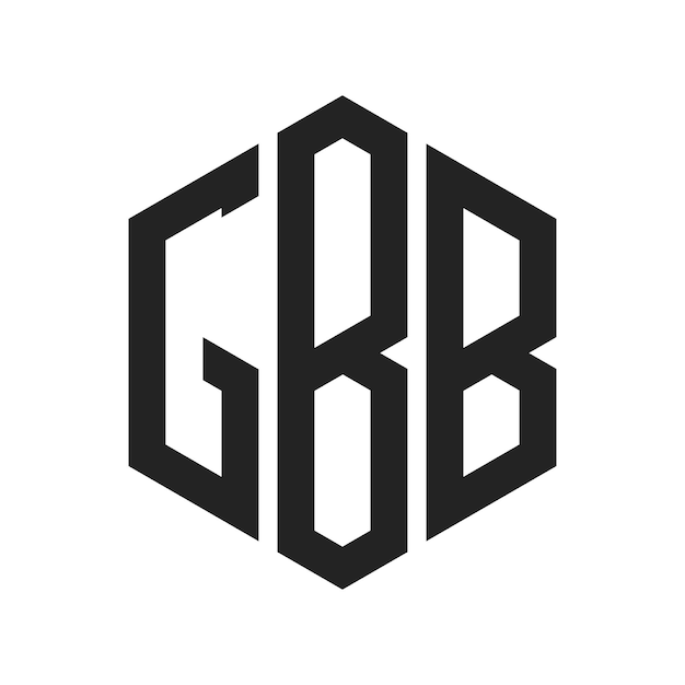 GBB Logo Design Initial Letter GBB Monogram Logo using Hexagon shape