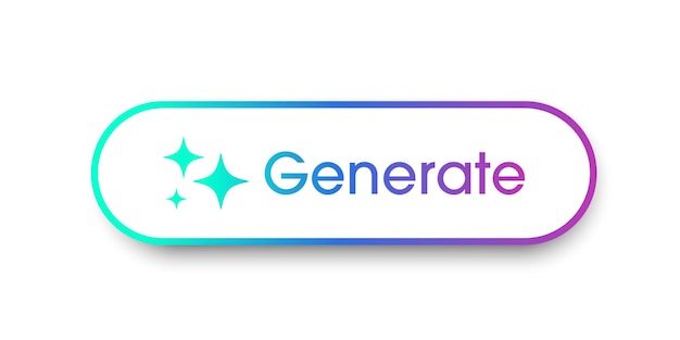 Generate AI button Buttons with Generate AI symbols Flat design style for Apps Websites Interfaces and mobile apps Artificial intelligence technology Vector illustration