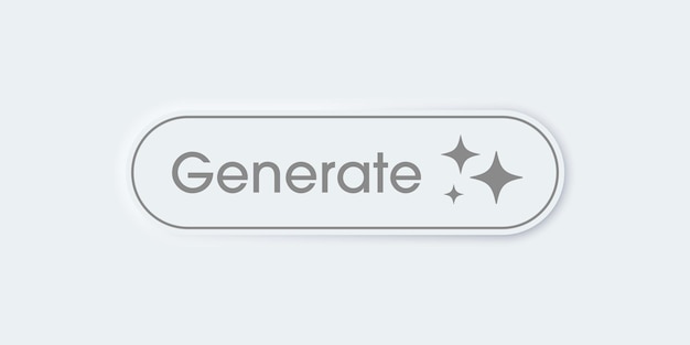 Generative AI black button Press the button to create ideas Flat design style for apps websites and Interfaces Artificial intelligence technology Vector illustration