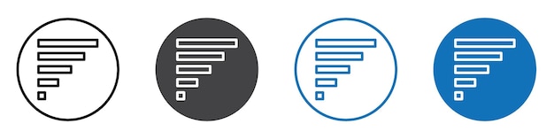 generic sorting desc icon flat editable icon mark set