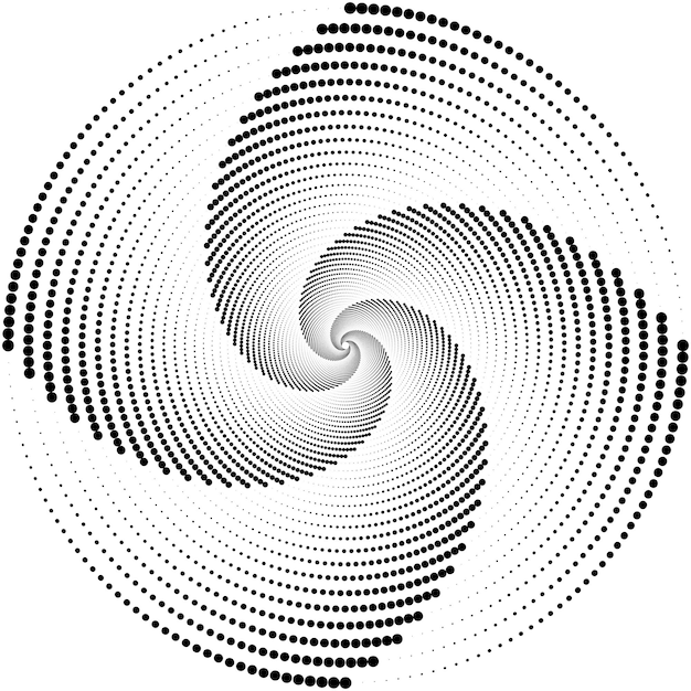 geometric abstract background halftone transition with circles, vector