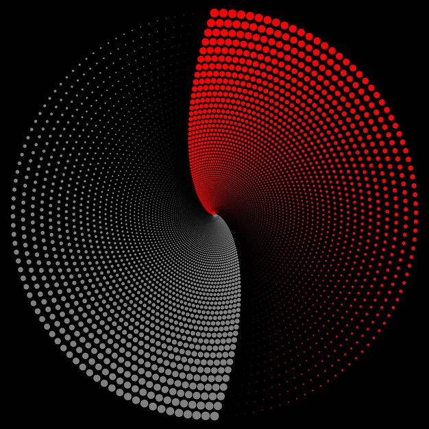 geometric abstract background halftone transition with circles, vector