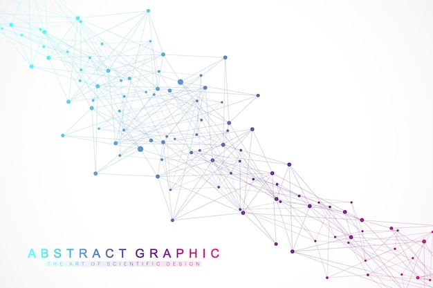 geometric abstract background with connected line and dots network and connection background for you