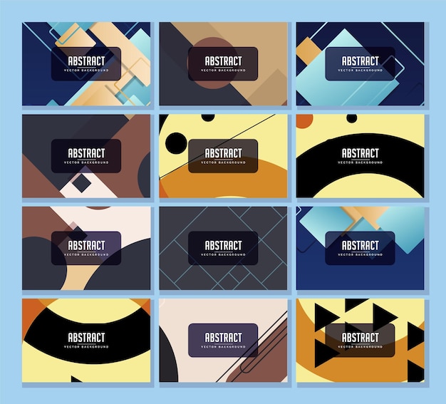 Geometric Abstract Compositions for Presentations and Marketing Materials
